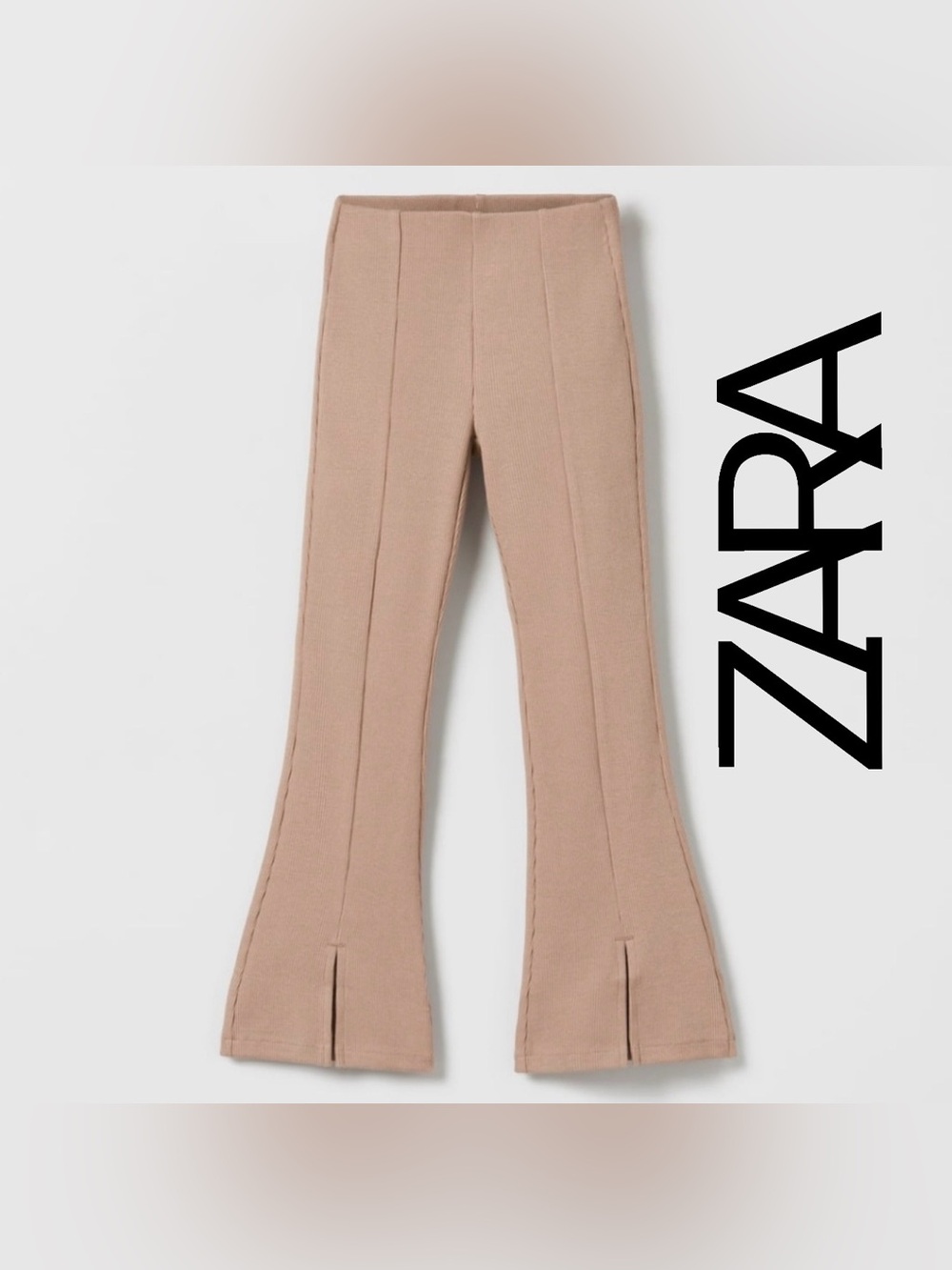 Zara Flared Piped Rib Leggings blogger favorite